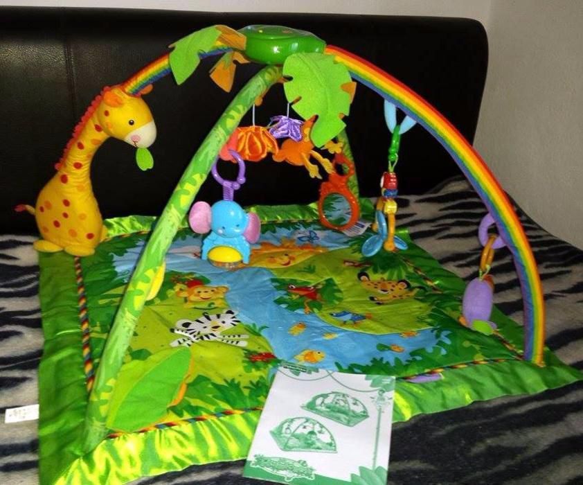 Salteluta de joaca Fisher Price Rainforest Deluxe Centru de activitati