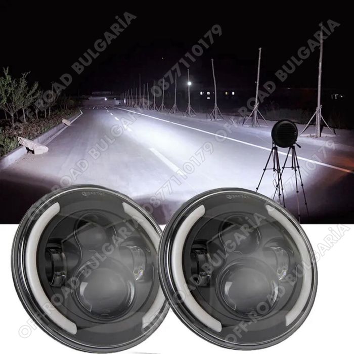 НОВ МОДЕЛ 200W LED Фарове за Lada Niva 7 инч Jeep Cherokee Wrangler