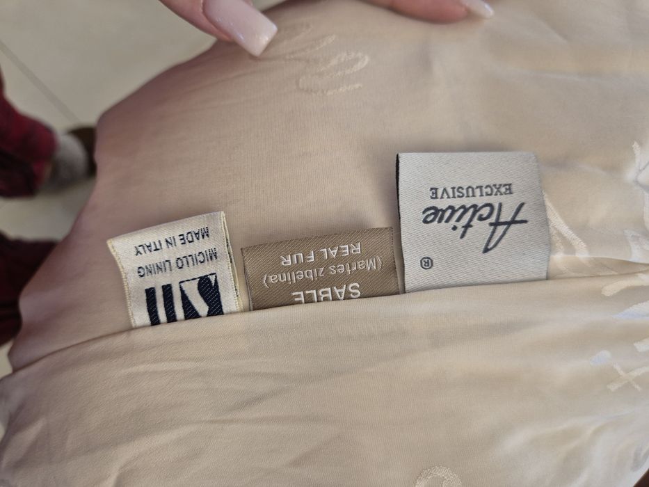 Шуба норка с соболем