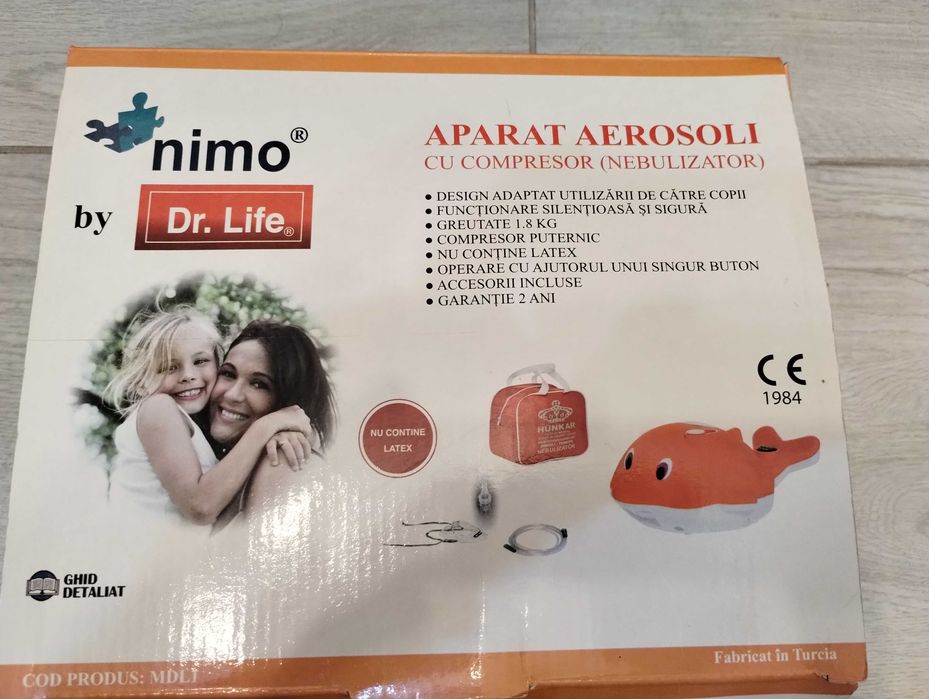 Nebulizator Nimo by Dr. Life - design copii, stare excelentă