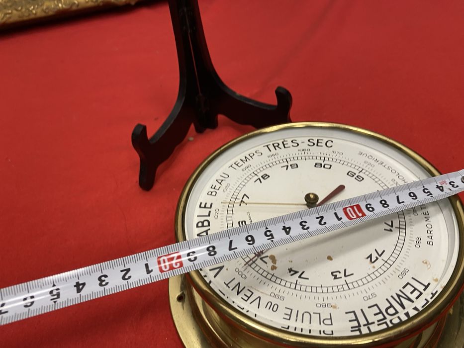 Френски барометър Naudet 1955 1965 месинг холостеричен модел