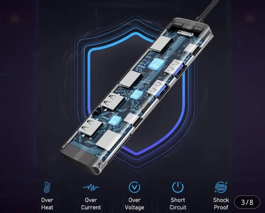 Hub usb-c,10 în 1,multiport adaptor,Dock station