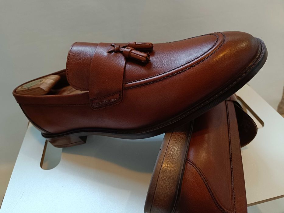 Pantofi loafer 45 tassel premium Red Tape NOI piele naturala moale