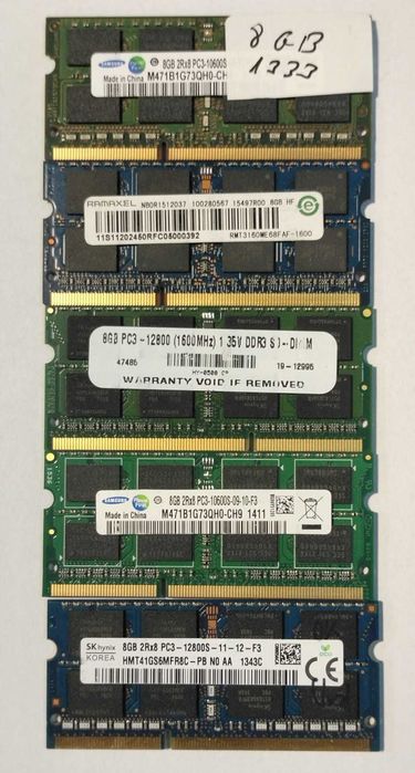 Memorii 8GB DDR3L, 2 x 8GB DDR3L, DDR3 1600, 1333 sodimm, laptop