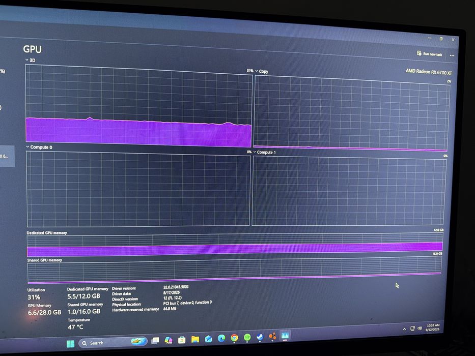 Radeon rx6700xt 12gb gigabyte