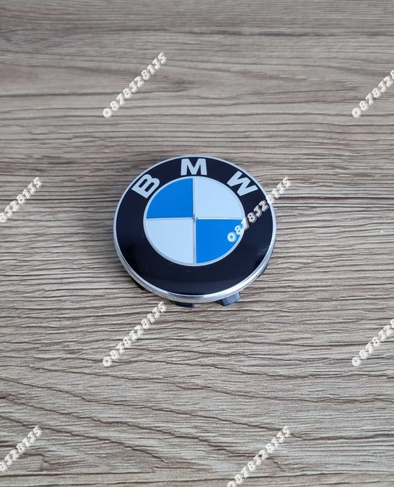BMW капачки за джанти 56мм бяло-сини класически – комплект 4 бр