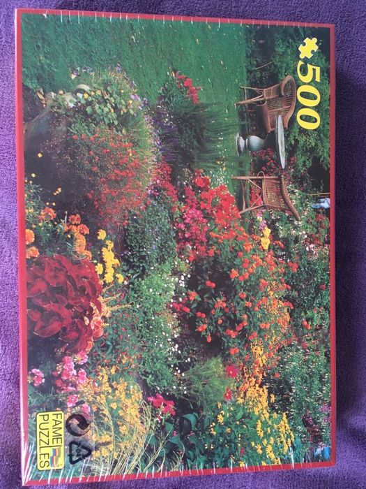 2бр нови  пъзели Portofino Италия 1000 части Градина с цветя 500
