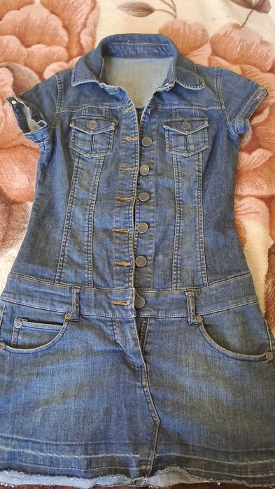 Дънков сукман с копчета