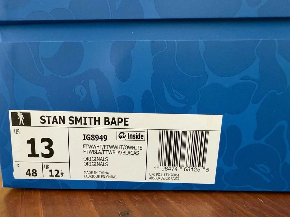 Мъжки обувки   ADIDAS STAN SMITH & BAPE 30th Anniversary  EU40 - 46