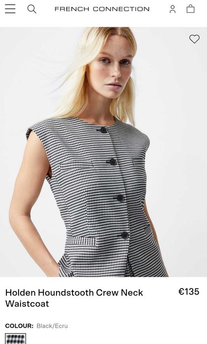 NOU cu etichetă Costum French Connection(vestă și pantaloni)