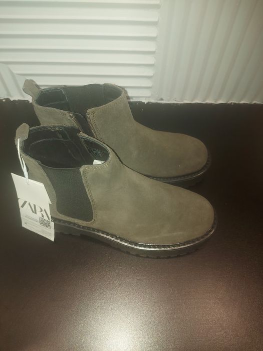 Сапоги натуральный замшевый