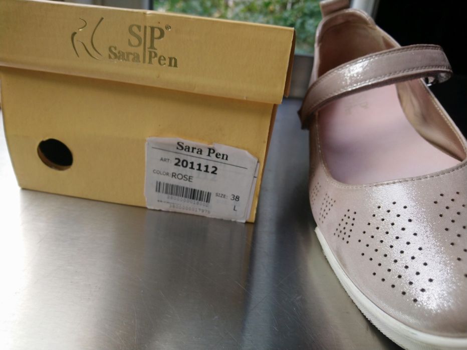 Sara Pen балеринки естествена кожа 38