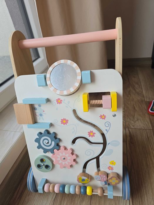 Дървена играчка Moni Toys за прохождане, 12 месеца +