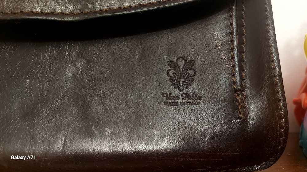 Geantă, piele, de firmă italienească