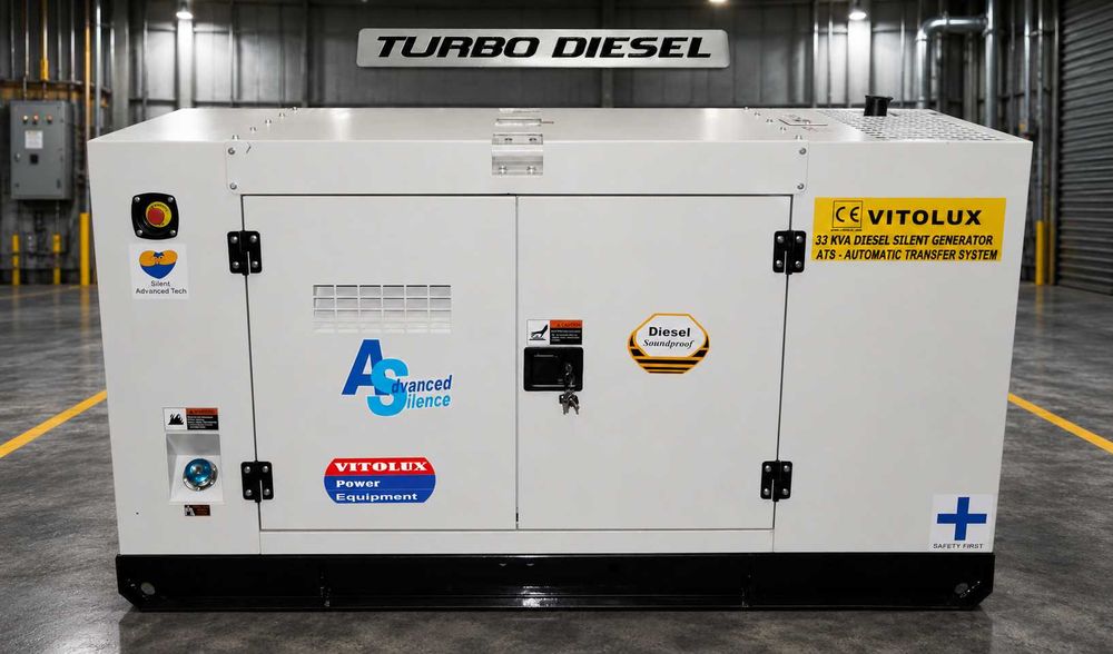 33 КVA / 26 KW Шумозаглушени Трифазни Дизелови Генератори с Автоматика