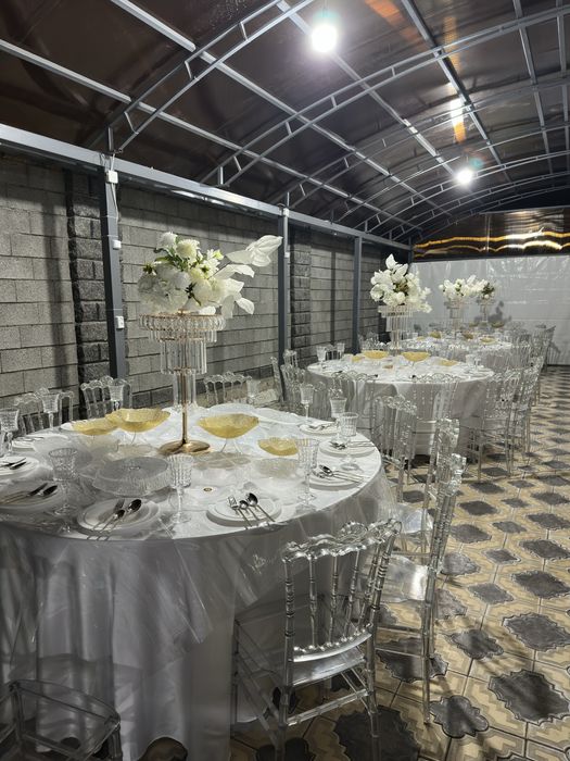 Сдаем в аренду шатры столы стулья посуда