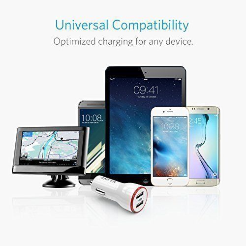 Anker 24W/4.8A-зарядно за телефон за кола, с PowerIQ, (A2310012)