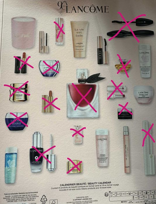 Lancome нови продукти от адвент календара за 2025