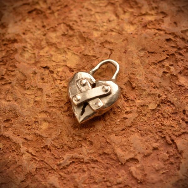 Сребърен медальон 925 Реставрирано сърце Амулет за надежда