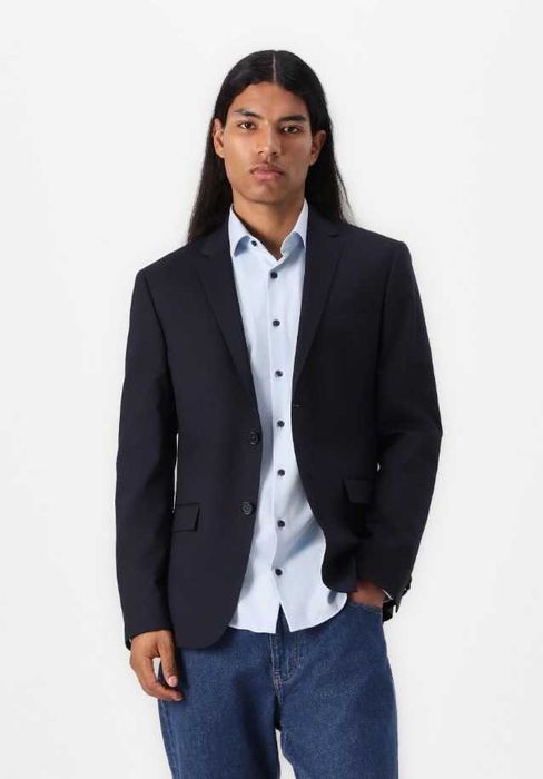 Sacou blazer 48 M slim premium Calvin Klein lana virgina navy