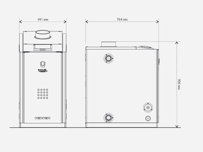 Напольный конвекционный двух контурный газ котёл Navien GST-49K KOREA