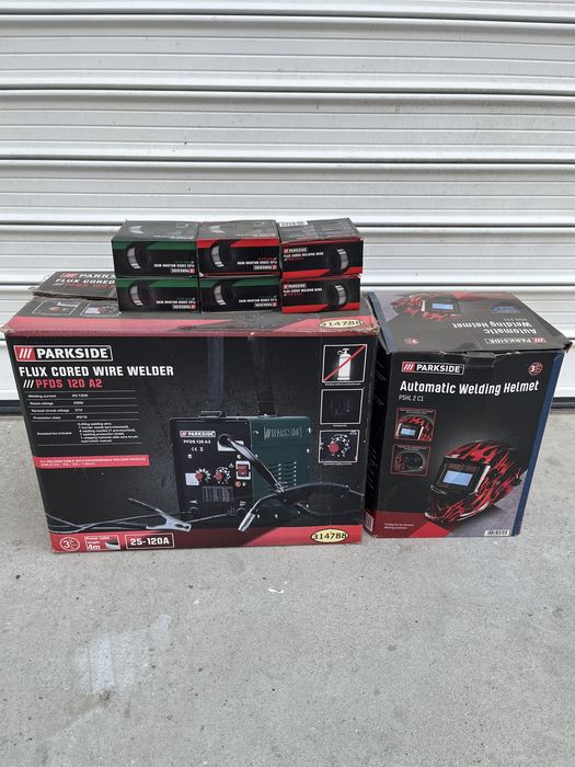 Заваръчен апарат телоподаващо предпазен шлем и консумативи Lidl