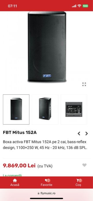 Boxe active FBT Mitus 152A