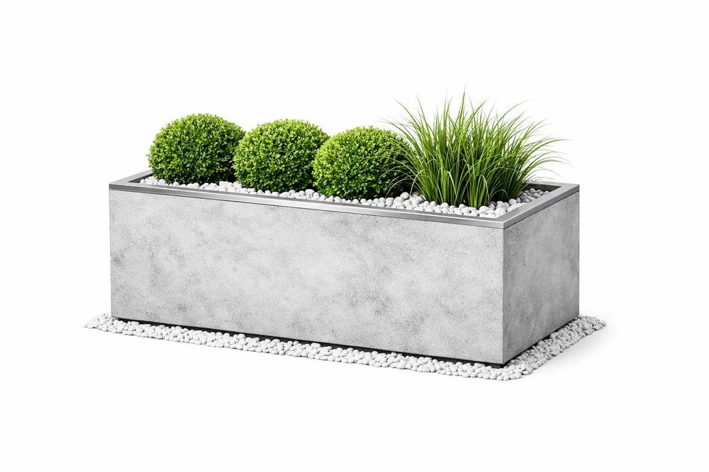 Jardinieră din beton 120×50×50 cm