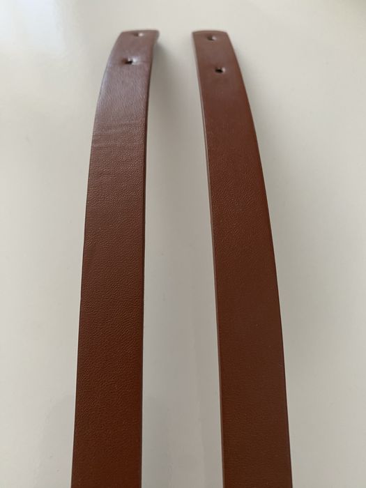 2 Bretele geanta,maro inchis,imitatie de piele,2cmx60cm,capse prindere