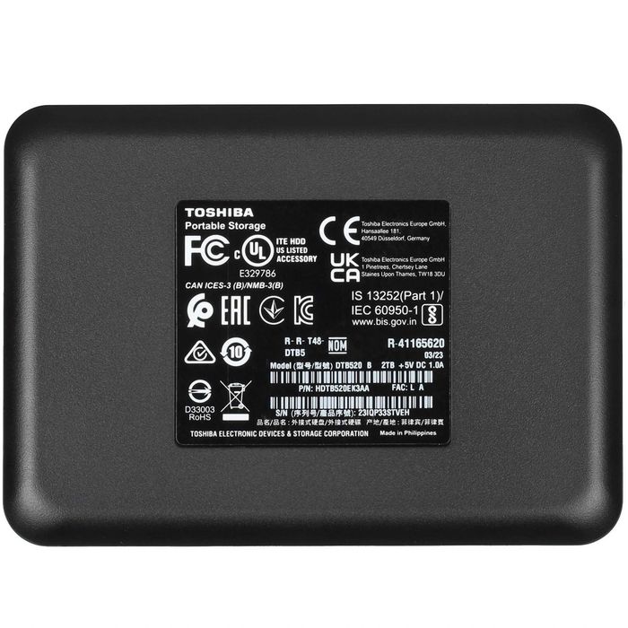- Внешний жесткий диск 2TB Toshiba Canvio Basics 2.5" USB 3.2