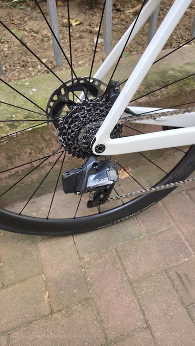 Bicicleta cursiera carbon Scott Addict RC 10 alb perla Sram Force 12V Powermeter dual marime 58 XL