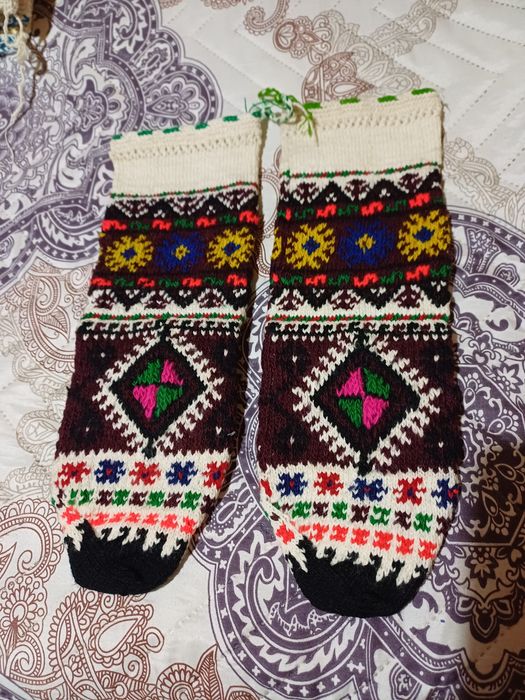 Плетени шарени чорапи,нови
