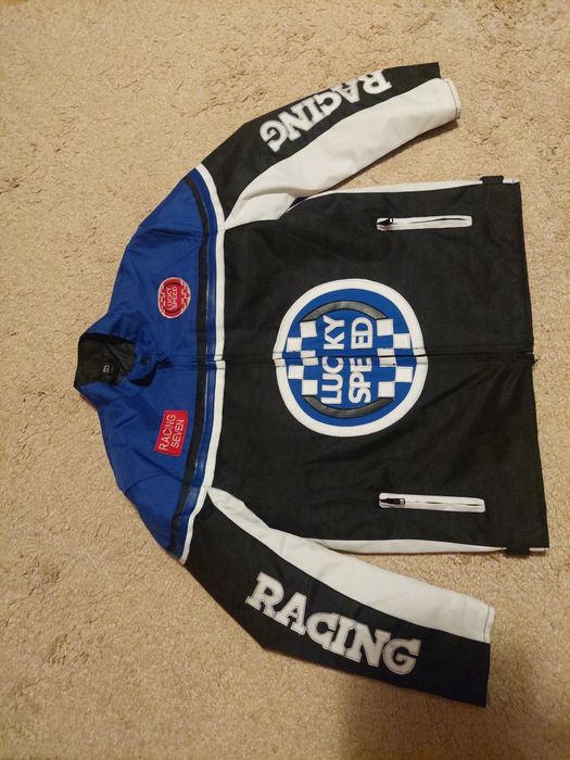 Geaca moto racing,textil,diverse inscripții,Pakistan
