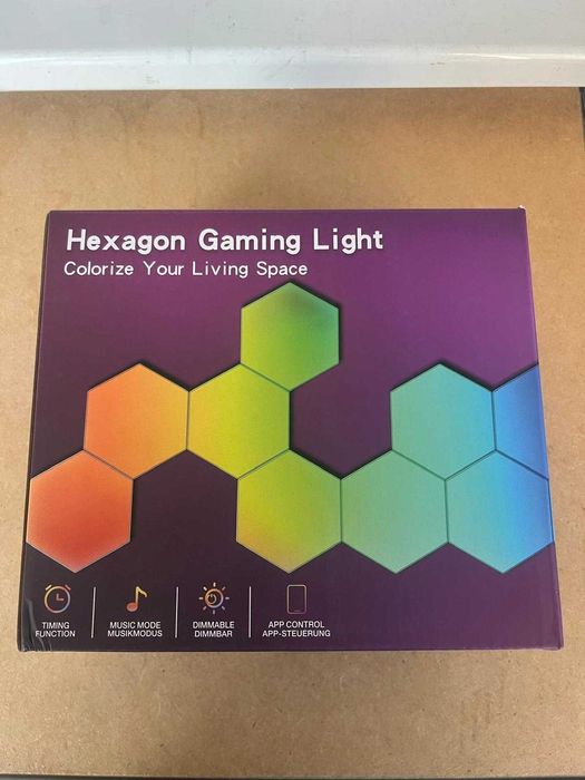 Set 10 sau 15 Panouri LED RGBIC Smart, Aplicatie, Sincronizare Muzica