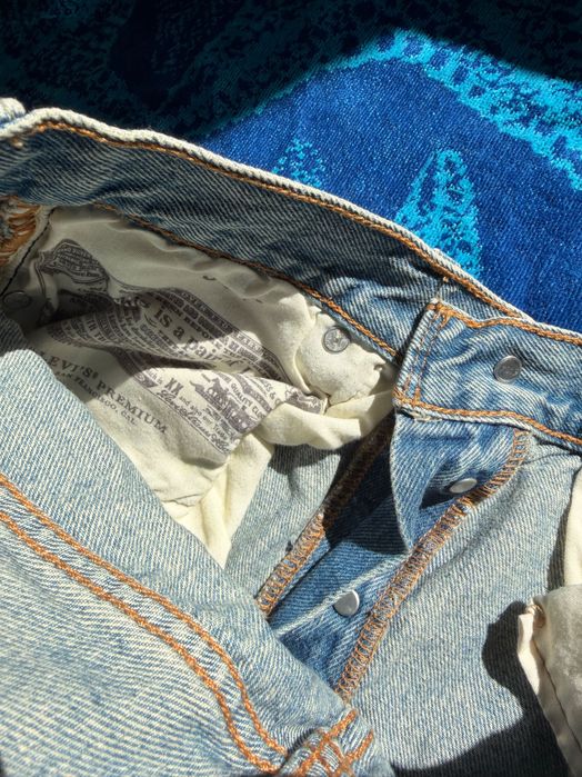 Levi's Premium 501 къси дънки ретро стил - размер 24 (XS) / Висока талия