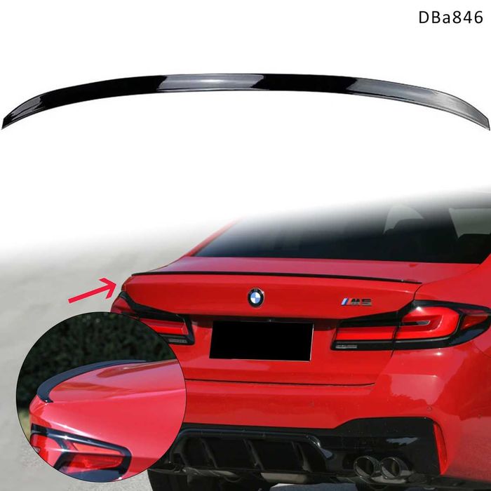 Заден лип спойлер багажник BMW 5 G30 17-23 бмв г30 задно крило черен