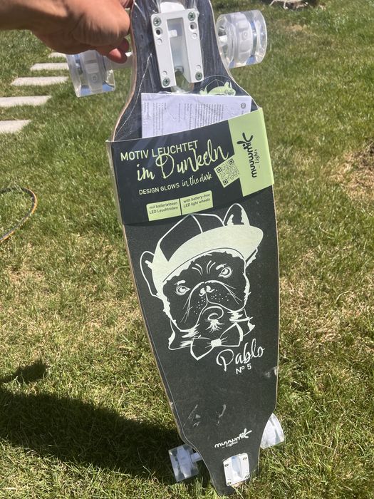 Placa Muuwmi Lights Longboard GLOW ABEC 7 Pablo