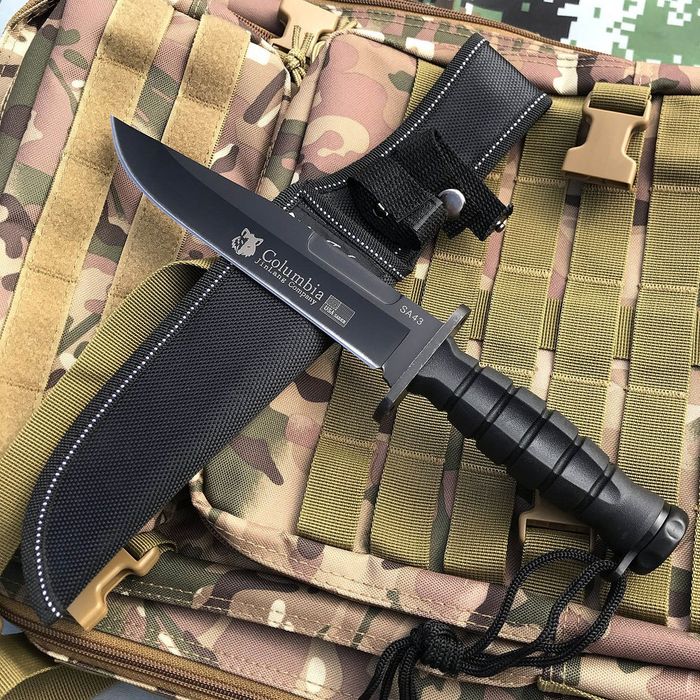 Тактически нож Columbia BLACK TACTICAL за самозащита лов 30,5см