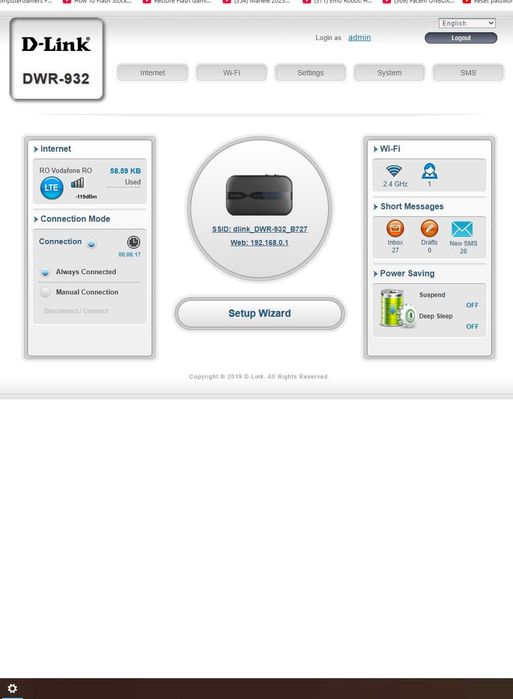 Router Portable D-Link DWR‑932 4G LTE Mobile WiFi Hotspot 150 Mbps