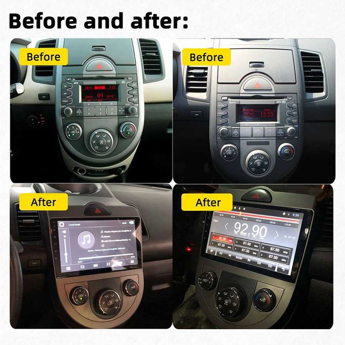 KIA SOUL 2010- 2013 - 9" андроид навигация , 9634