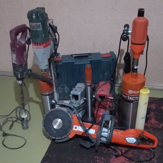 Алмазное бурение отверстий сухое сверление бетона Одбойный молоток