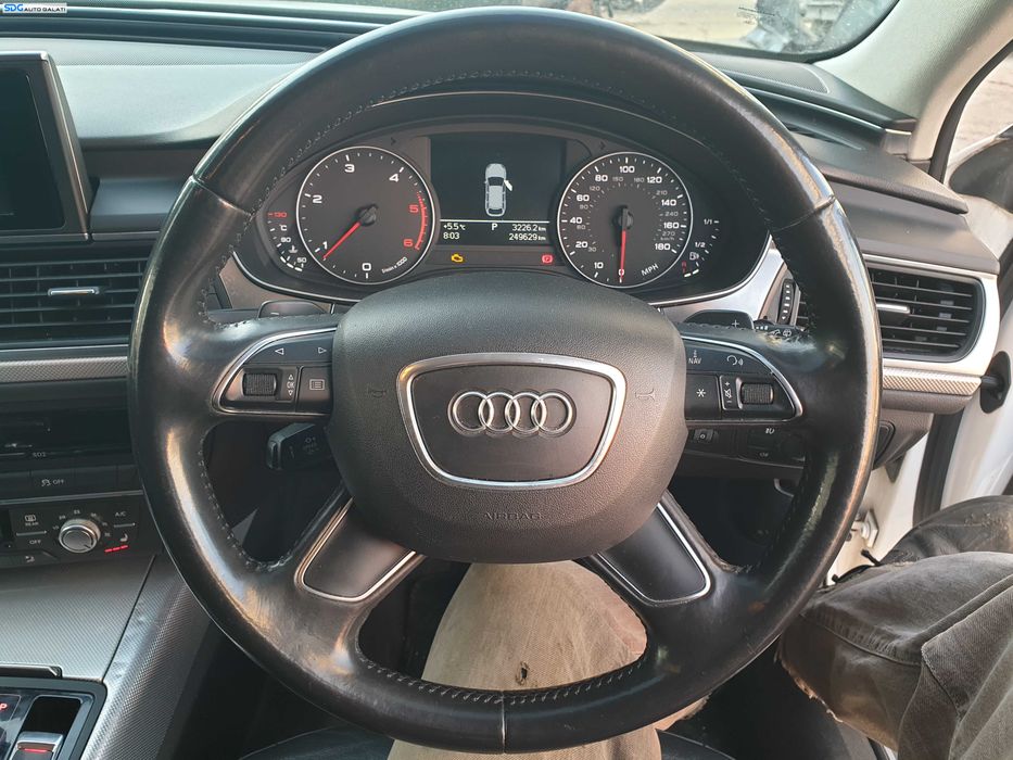 Volan Piele 4 Spite cu Comenzi cu Padele FARA Airbag Audi A6 C7 NFL Non Facelift 2011 - 2014 [K0834]
