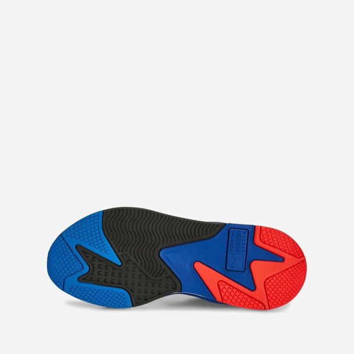 Puma, Спортни обувки RS-X с еко кожа, Червен/Черен/Син