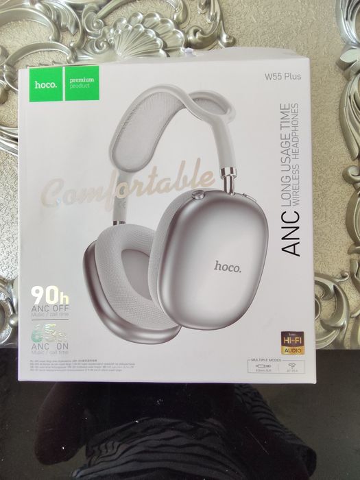 "Новые: Наушники Hoco W55 Plus ANC – 90 часов музыки и активное шумоп