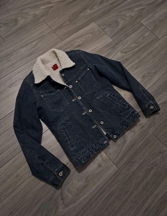 Geaca de blugi inblanita Guess Jeans