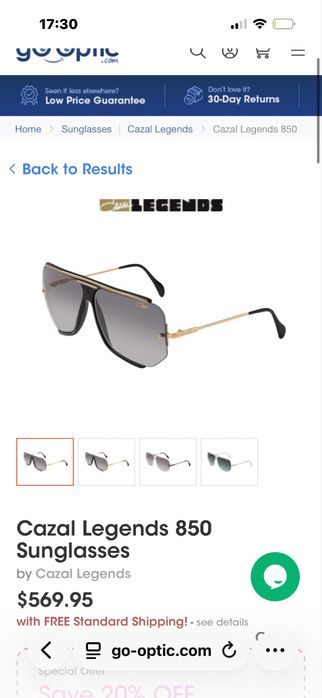 Ochelari Cazal Gold Plated