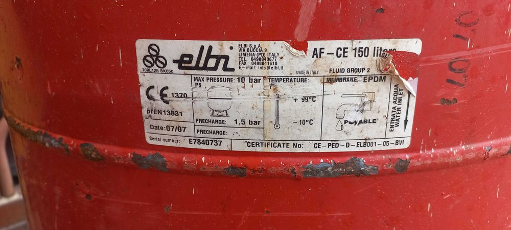 Membrana vas expansiune 150L