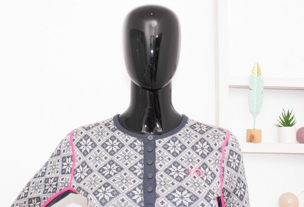 Kari Traa дамска мерино блуза сива термо бельо от мериносна вълна S