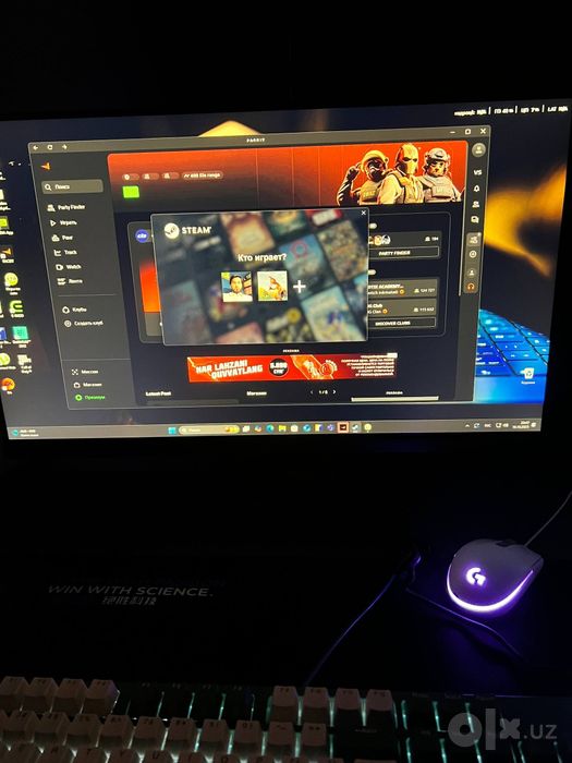 Мощный игровой компьютер
Игровой монитор 300hz 
Клавиатура: механическ