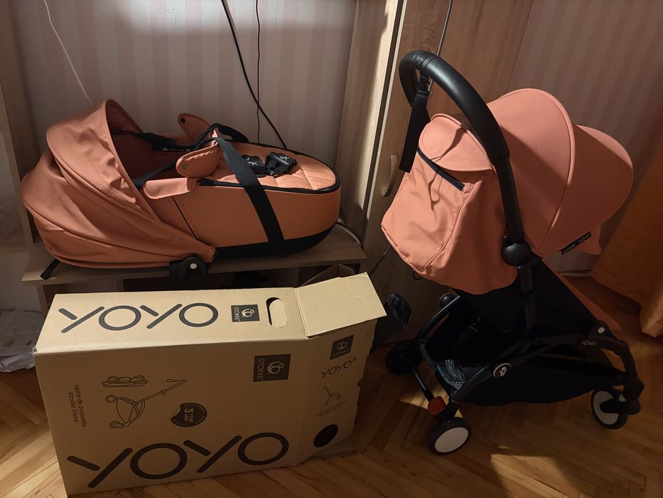 Stokke Yoyo 3 ползвана само 2 месеца като нова, кош (0-6), седалка 6+м